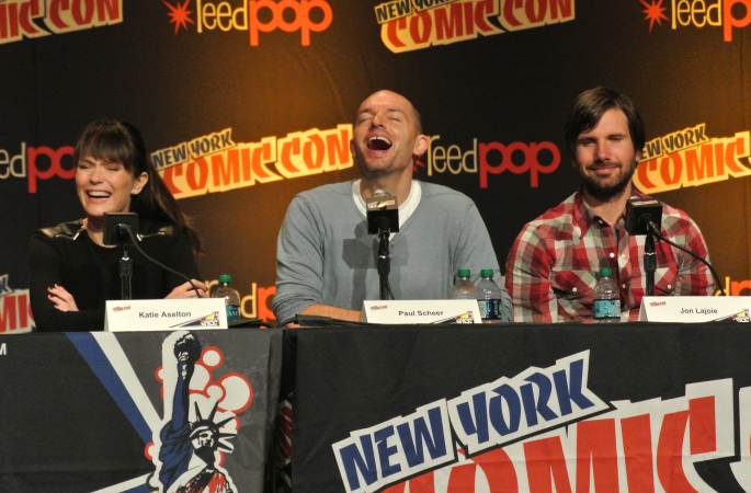 Left to right: Katie Aselton, Paul Sheer, Jon Lajoie