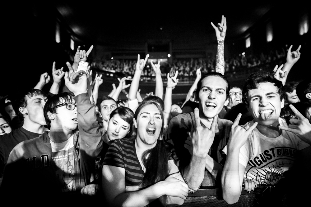 August Burns Red fans  at Metropolis on January 29, 2015 (Photo by Jason Hughes). 