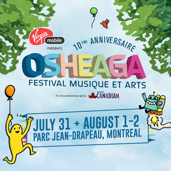 Poster for Osheaga 2015, including Kygo, Run the Jewels, Stromae, Caribou, Schoolboy Q, The Avett Brothers. and more. 