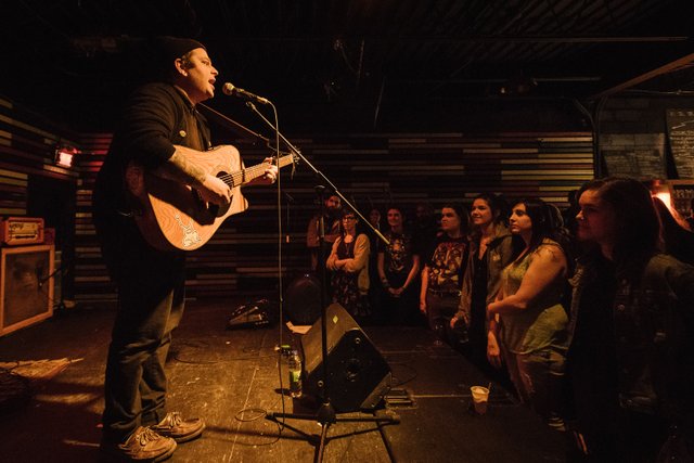 Homeless Gospel Choir live from their tour with Frnkiero, February 24, 2015 (photo by Vitor Munhoz).