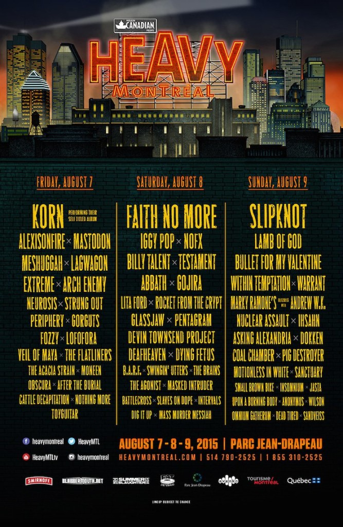Heavy Montreal 2015 lineup