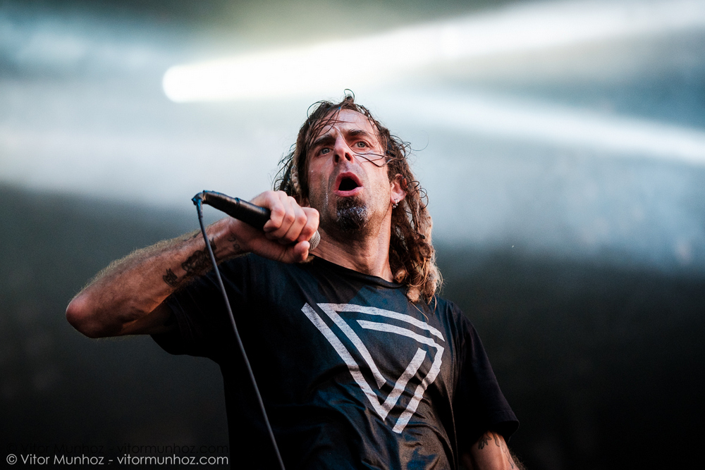 Lamb of God performing live at Amnesia Rockfest, Montebello, Quebec, Canada on June 25, 2016. Photo: Vitor Munhoz