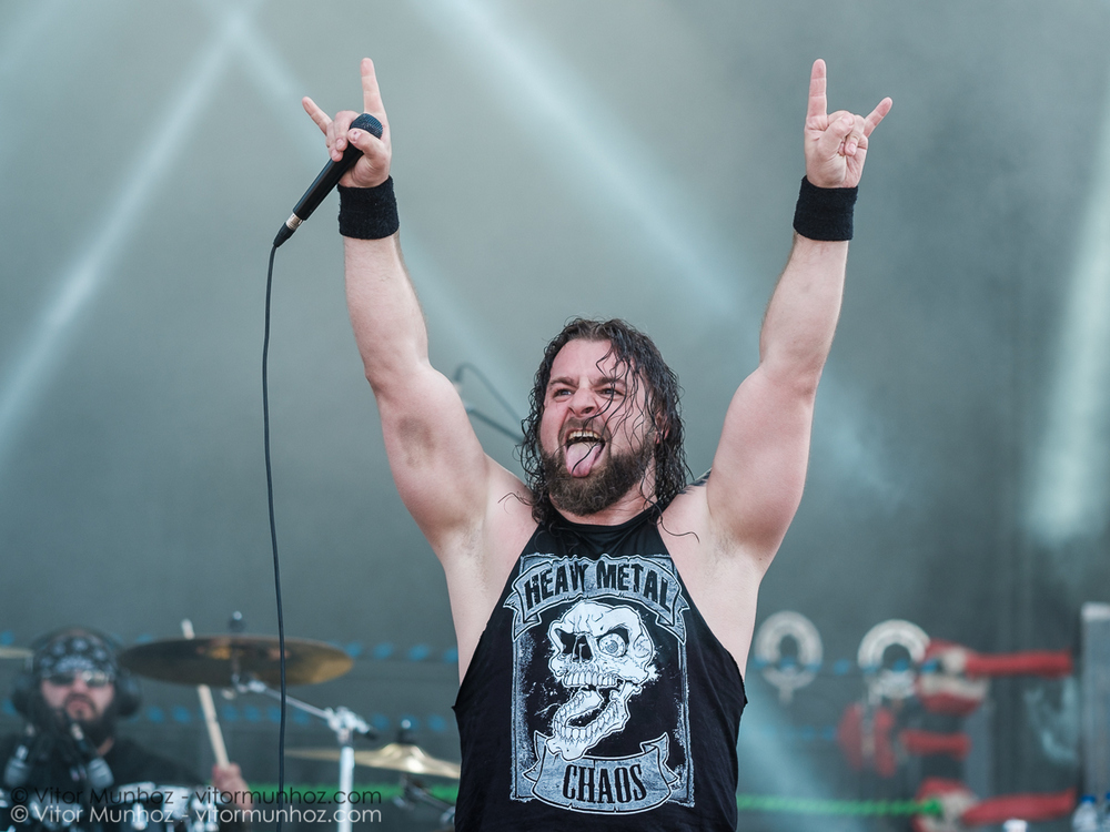 Mass Murder Messiah live at Amnesia Rockfest 2016. Photo © Vitor Munhoz.