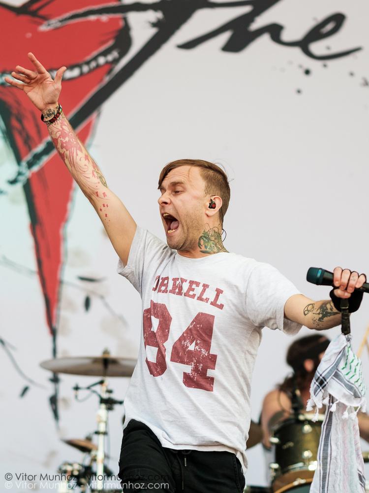 The Used live at Amnesia Rockfest 2016. Photo © Vitor Munhoz.