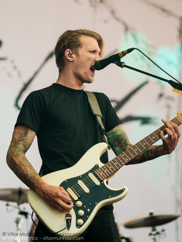 The Used live at Amnesia Rockfest 2016. Photo © Vitor Munhoz.