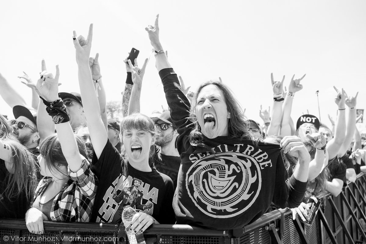 Max and Igor Cavalera performing Roots album live at Amnesia Rockfest, Montebello, Quebec, Canada on June 24, 2016. Photo: Vitor Munhoz