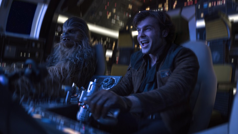 Solo: A Star Wars Story review Bad Feeling Mag Montreal Alden Ehrenreich is Han Solo and Joonas Suotamo is Chewbacca in SOLO: A STAR WARS STORY.
