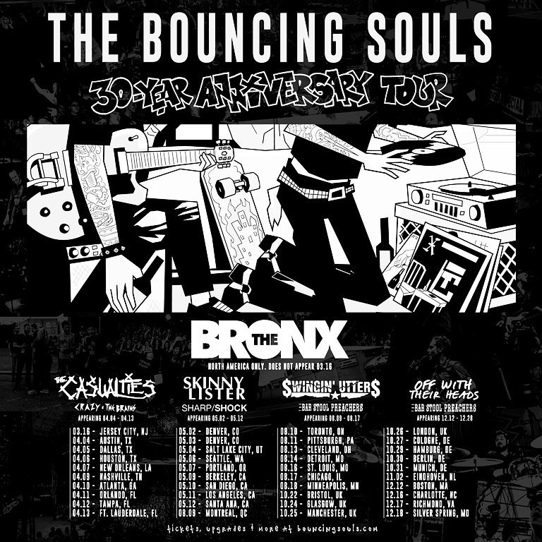 The Bouncing Souls announce summer tour with The Bronx and Swingin' Utters (Montreal on Aug. 9) 1