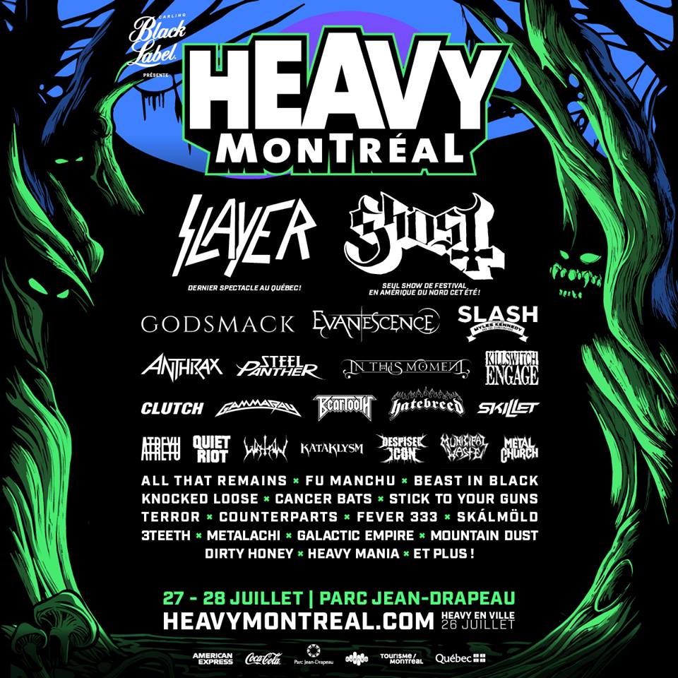 The Heavy Montreal 2019 lineup is here (Slayer, Ghost, Godsmack, Slash, Evanescence, Hatebreed, and more)
