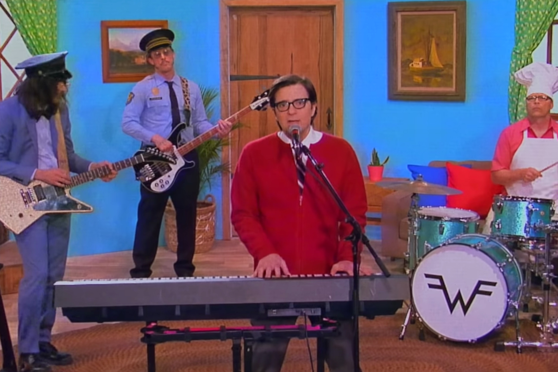 Weezer just dropped two new songs from The Black Album, including an incredible Mr. Rogers-themed video