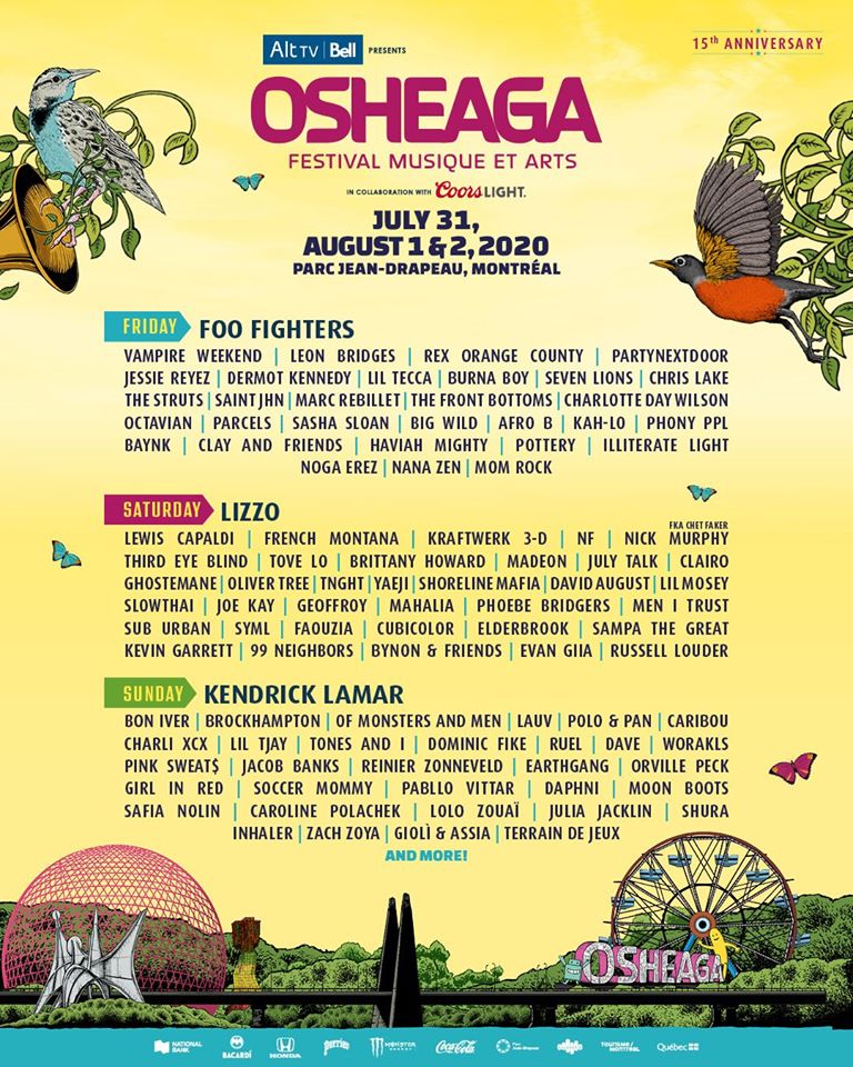 The complete Osheaga 2020 lineup is here Bad Feeling Magazine