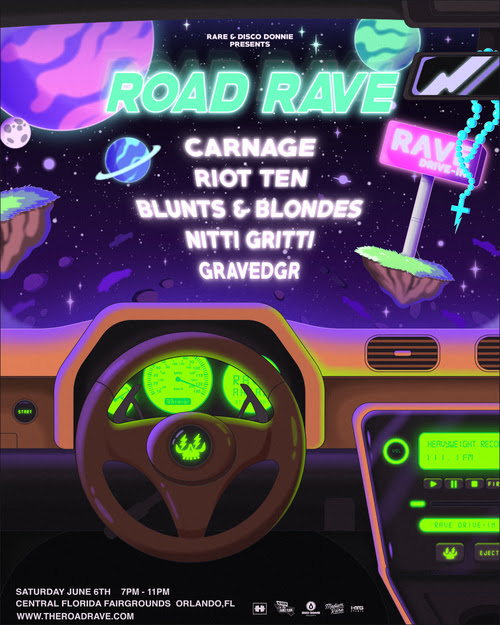 Road Rave, the first North American drive-in Festival, is coming to Orlando with Carnage, Riot Ten, and more
