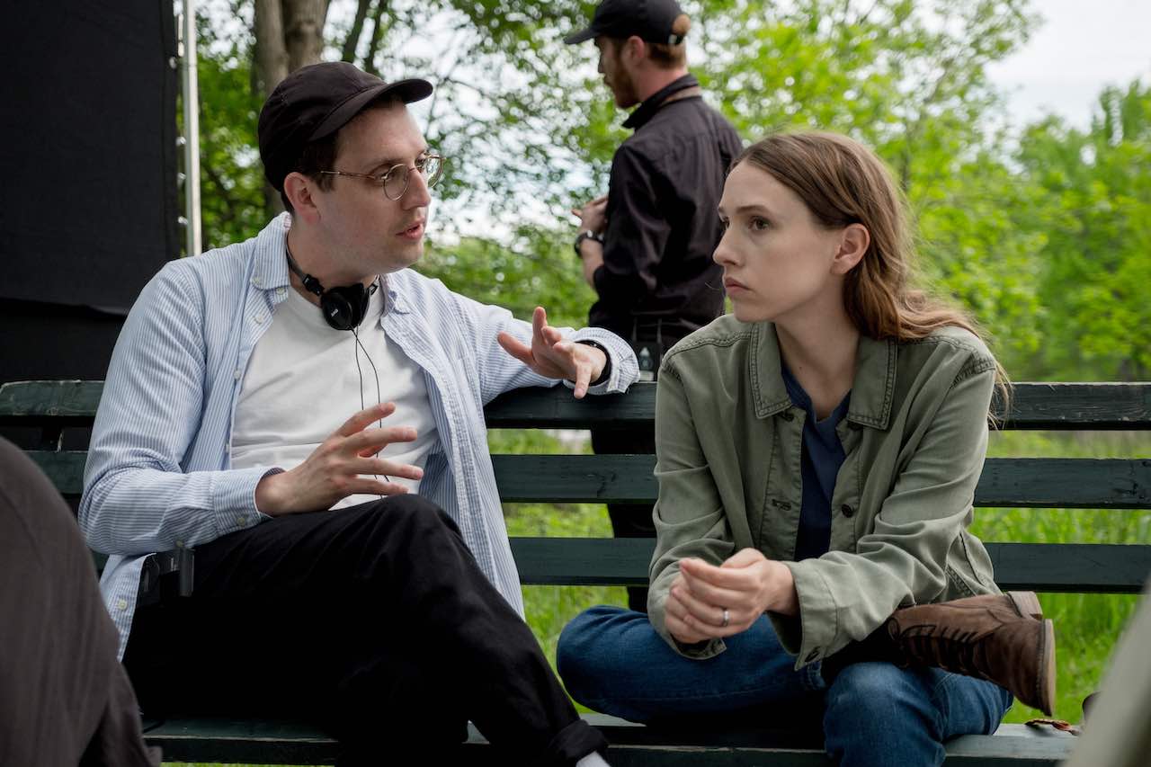 Like a House on Fire writer-director Jesse Noah Klein with star Sarah Sutherland.
