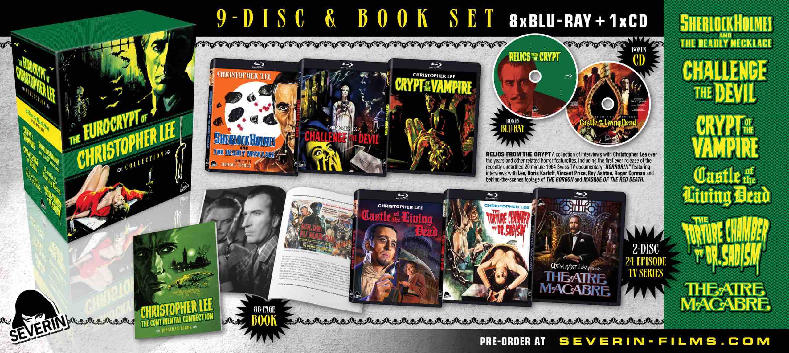 The Eurocrypt of Christopher Lee 9-disc Blu-ray box set celebrates 