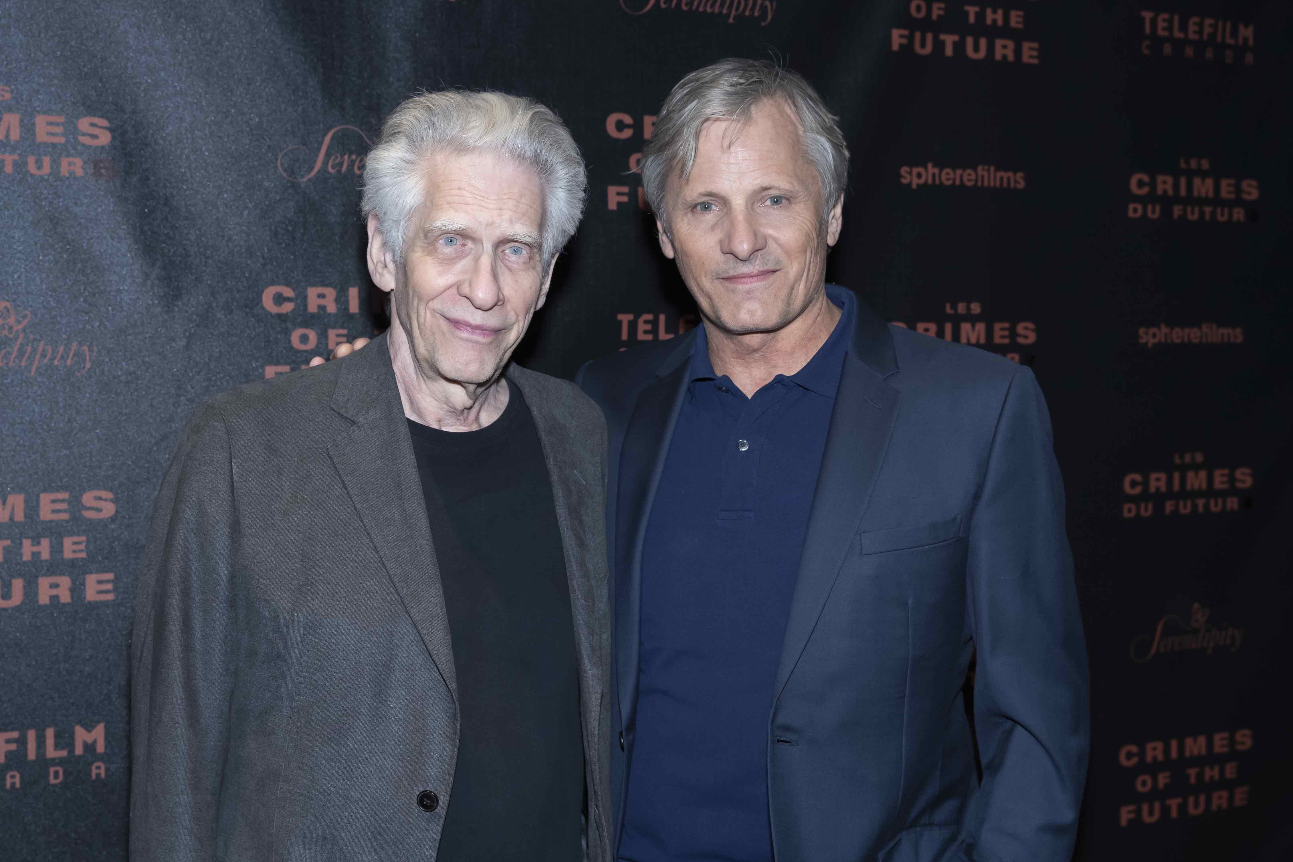 Left to right: David Cronenberg and Viggo Mortensen at the Montreal premiere of Crimes of the Future. Photo: Paul Ducharme.