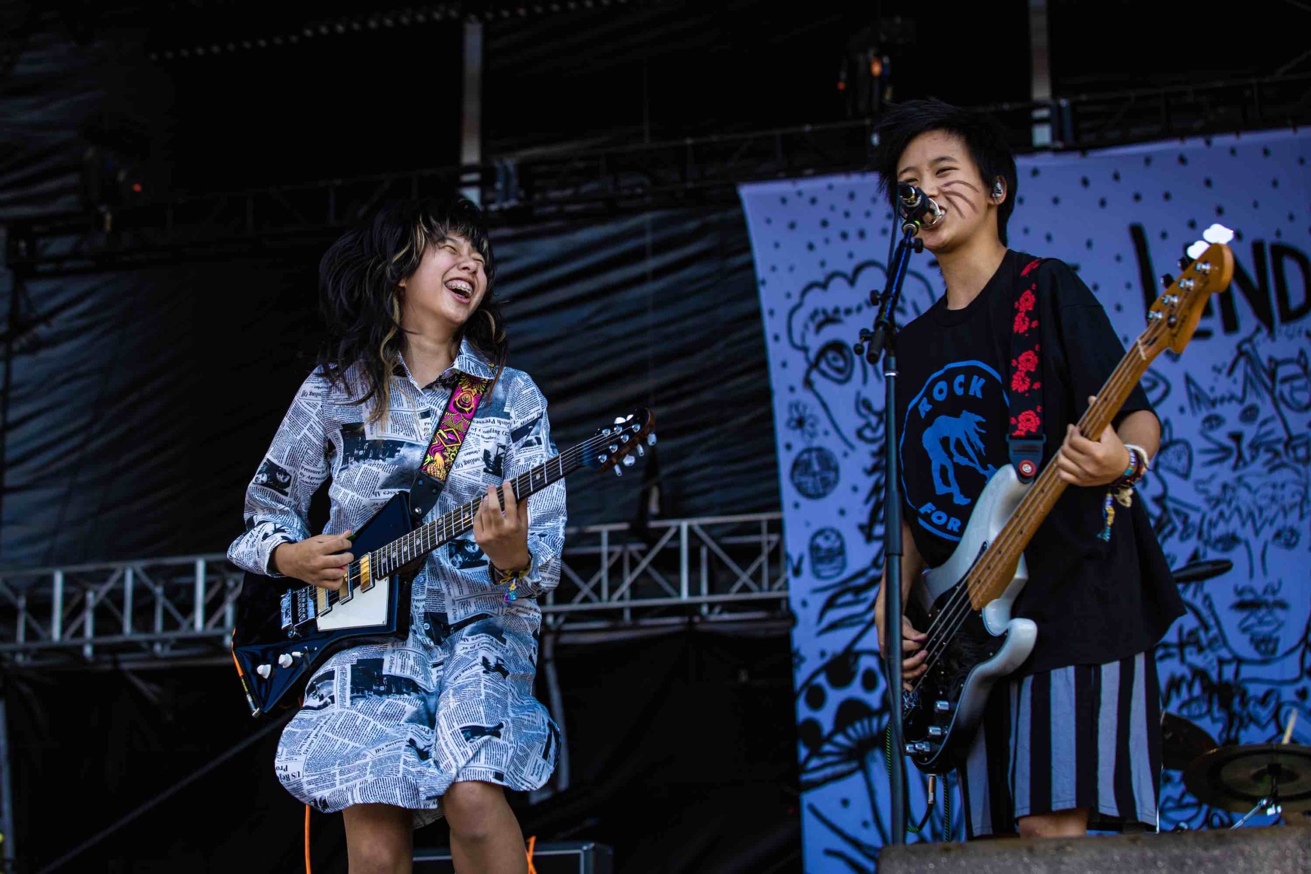 The Linda Lindas live at Chicago's Riot Fest, September 18, 2022. Photo: Anthony Linh Nguyen